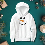 Cute and Funny Kids Snowman Face Festive Hoodies<br><div class="desc">Cute and Funny Kids Snowman Face Festive Hoodies</div>