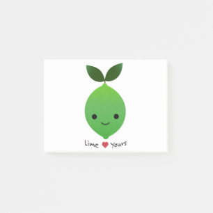 Cute and Funny Lime Yours Kawaii Lime Post-it Notes