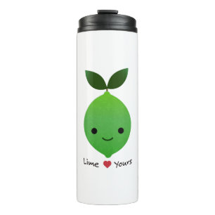 Cute and Funny Lime Yours Kawaii Lime Thermal Tumbler