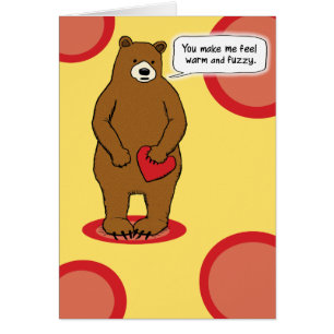 Cute and Funny Love Card: Warm and Fuzzy