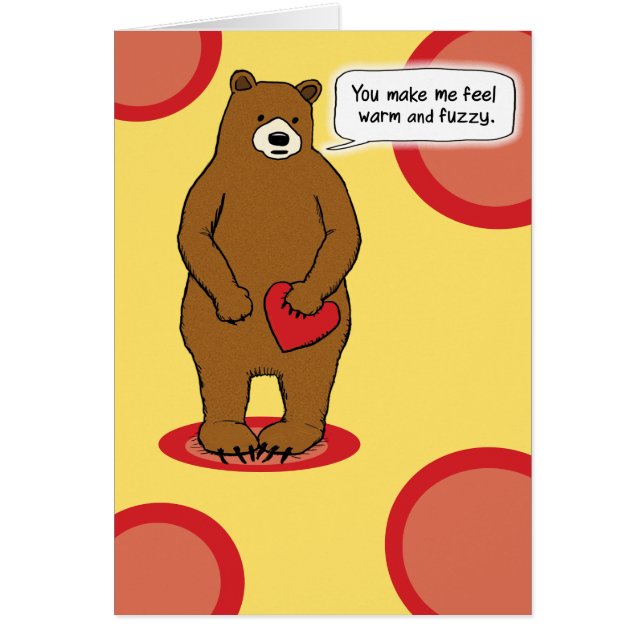 Cute and Funny Love Card: Warm and Fuzzy (Front)