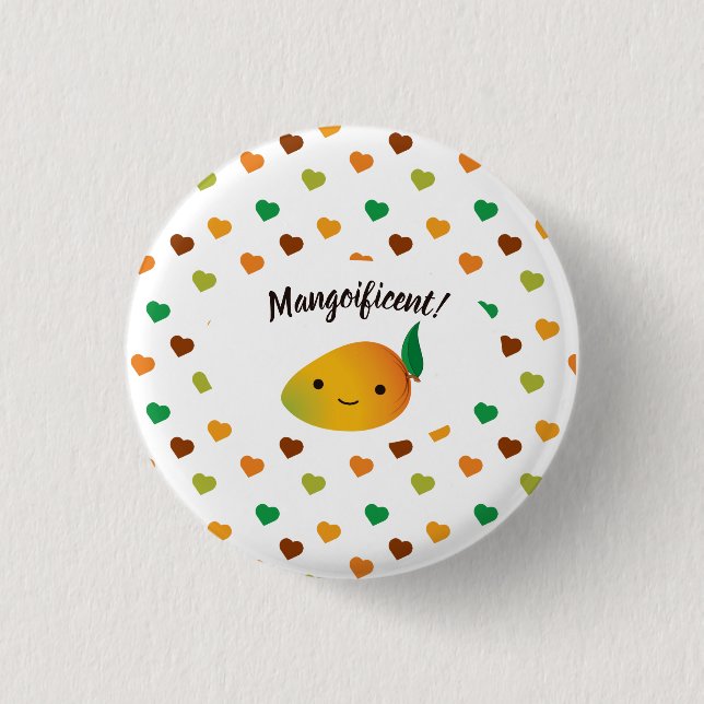 Cute and Funny  Mangoificent Mango 1 Inch Round Button (Front)