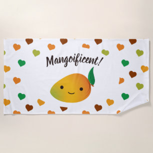 Cute and Funny  Mangoificent Mango Beach Towel