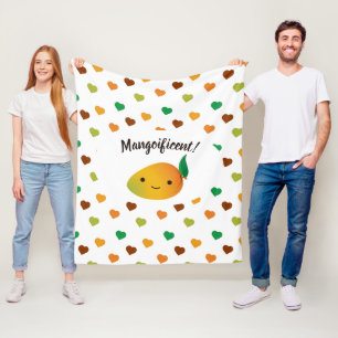 Cute and Funny  Mangoificent Mango Fleece Blanket