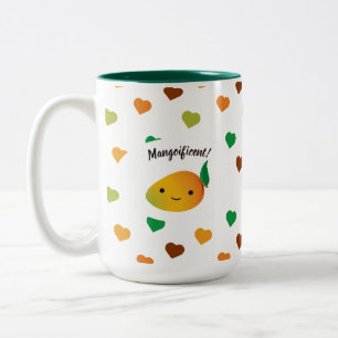 Cute and Funny Mangoificent Mango Two-Tone Coffee Mug