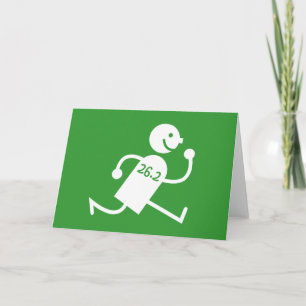 Cute and funny marathon card