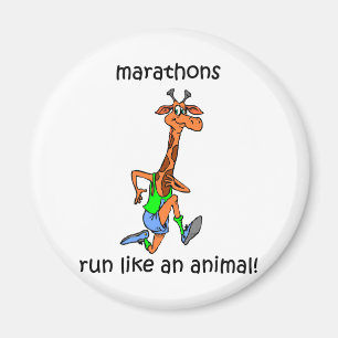 Cute and funny marathon magnet