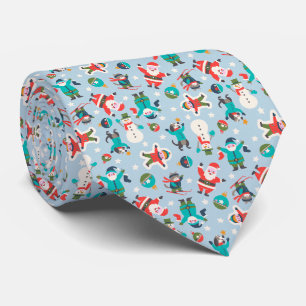 Cute and funny Non-Directional Christmas Ditsy Tie