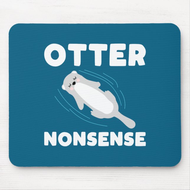 Cute And Funny Otter  Mouse Pad (Front)