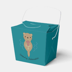 Cute and Funny Otterly Adorable Otter Favor Box