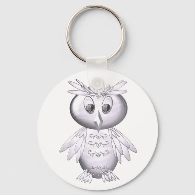 cute and funny owl pattern keychain (Front)