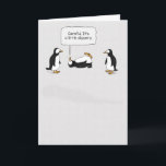 Cute and Funny Penguin Slips on Ice Birthday Card<br><div class="desc">Here's a cute and funny cartoon birthday card featuring a penguin who has gained some valuable life experience by slipping on ice.

Thank you for choosing this original design by © Chuck Ingwersen. I’m an independent artist,  and I post cartoons and comics on Instagram,  where my handle is @captainscratchy</div>