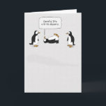 Cute and Funny Penguin Slips on Ice Birthday Card<br><div class="desc">Here's a cute and funny cartoon birthday card featuring a penguin who has gained some valuable life experience by slipping on ice.

Thank you for choosing this original design by © Chuck Ingwersen. I’m an independent artist,  and I post cartoons and comics on Instagram,  where my handle is @captainscratchy</div>