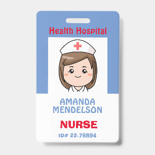 Cute and Funny personalized Nurse ID Badge