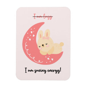 Cute And Funny Photo Magnet   I Am Saving Energy!