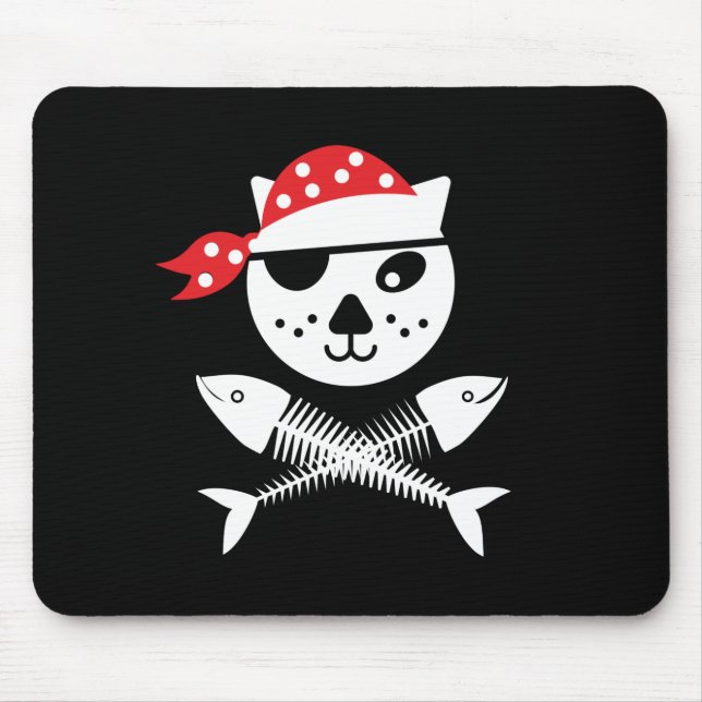 Cute And Funny Pirate Kids Cat Mouse Pad (Front)