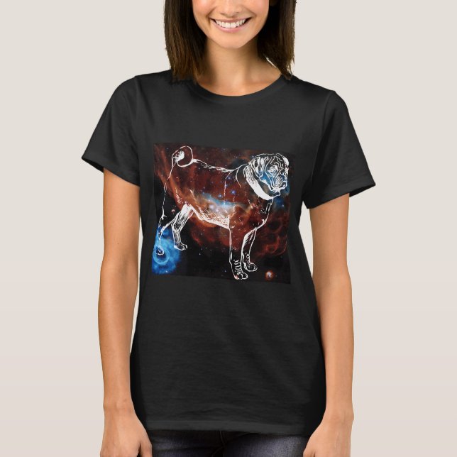 Cute and Funny Pug dogface T-Shirt (Front)