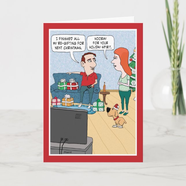 Cute and Funny Re-gifting Christmas Card (Front)