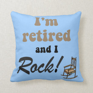 cute and funny retirement pillow
