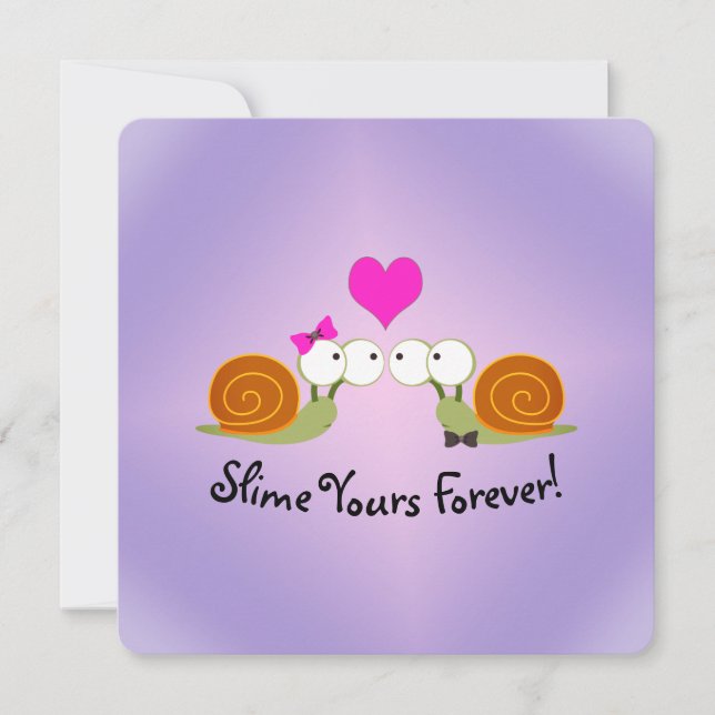 Cute and Funny Slime Yours Forever Snails in Love (Front)