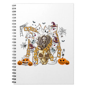 Cute and Funny Spooky Evil Cats Notebook