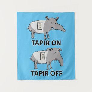 Cute and Funny Tapir On Tapir Off Tapestry
