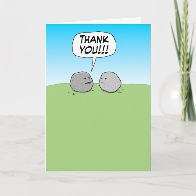 Cute and Funny Thank You Card: You Rock! Card (Front)