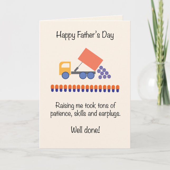 Cute and Funny Truckload Father's Day Holiday Card (Front)