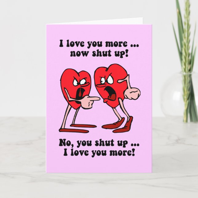 Cute and funny Valentine's Day Holiday Card (Front)
