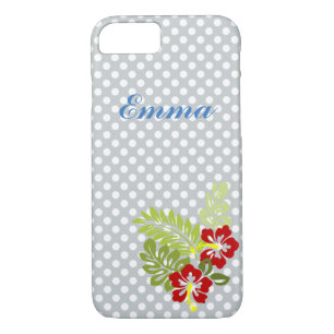 Cute and Girly Polka Dot Pattern Monogram Custom Case-Mate iPhone Case