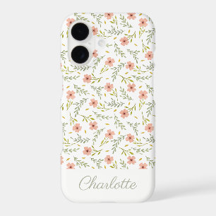 Cute and Girly Watercolor Floral Pastel Pattern