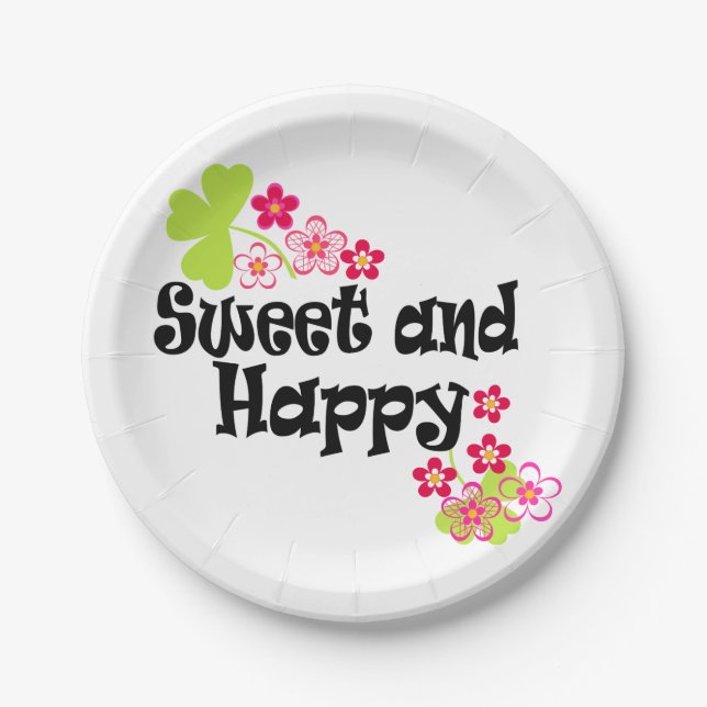 Cute and happy paper plate (Front)