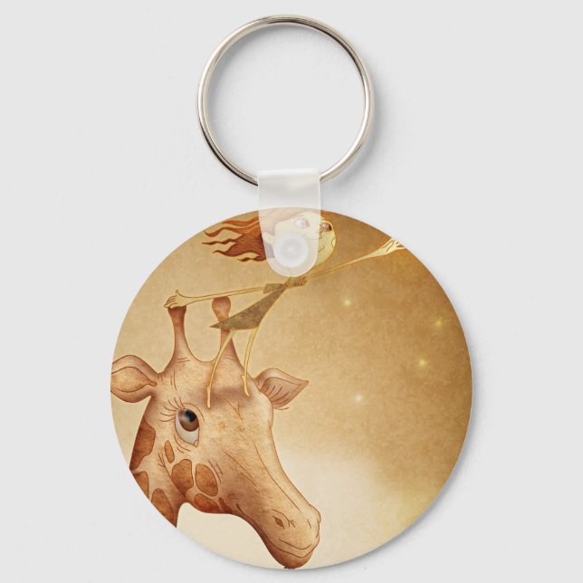 Cute and imaginative illustration keychain (Front)