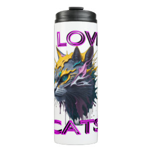 Cute and lovely cat s6 thermal tumbler