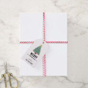 Cute and Modern Christmas Tree Personalized Gift Tags