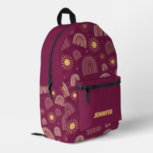 Cute And Modern Colourful Rainbow Pattern Custom Printed Backpack