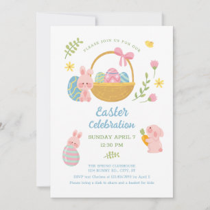 Cute and Modern Easter Sunday Celebration Invitation
