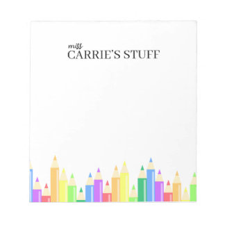 Cute and Personalized Teacher  Notepad