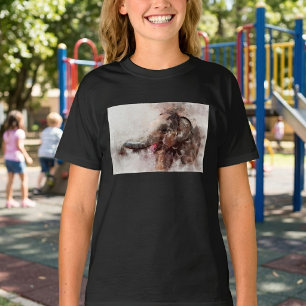 Cute and Playful Baby Asian Elephant Watercolor T-Shirt