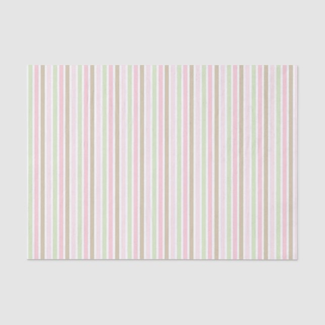 Cute and pretty pastel stripes. tissue paper (Front)