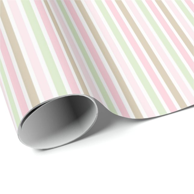 Cute and pretty pastel stripes. wrapping paper (Roll Corner)