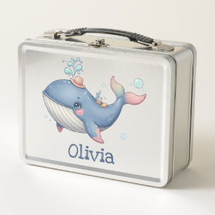 Cute and Quirky Little Whale Metal Lunch Box