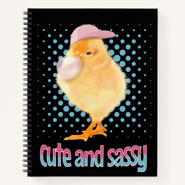 Cute and Sassy Baby Chick Notebook (Front)