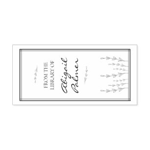Cute and Simple Book Plate Stamp