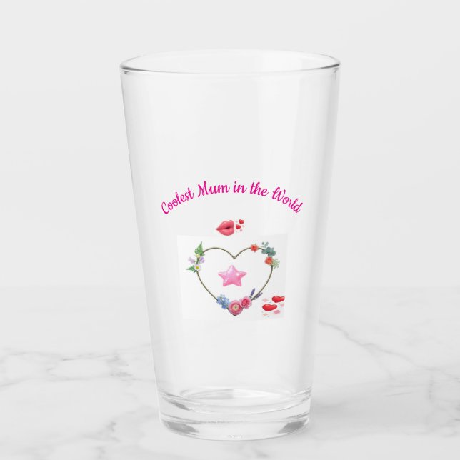 Cute and Simple Mom's Glass (Front)