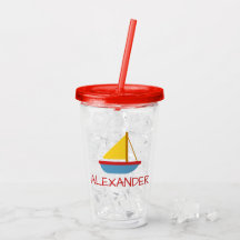 Cute and Simple Toy Sailboats Personalized