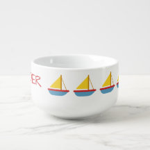 Cute and Simple Toy Sailboats Personalized