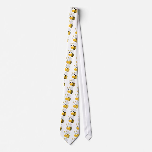 Cute and Smiling Honey Bee Tie (Front)
