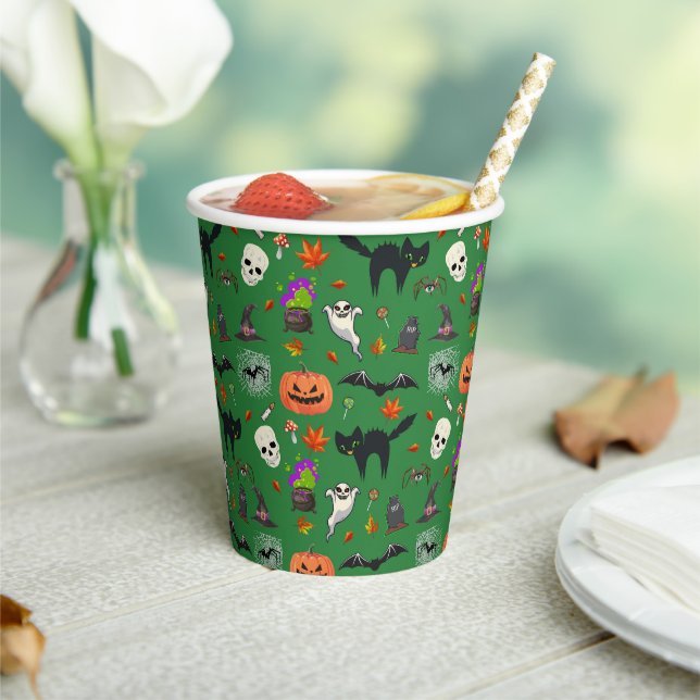 Cute And Spooky Halloween  Paper Cups (Insitu)