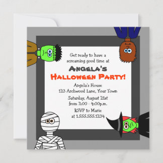 Cute and Spooky Halloween Party Invitations